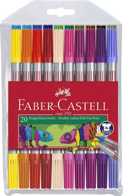 Produktbild von FABER-CASTELL Doppelfasermaler 20er Etui