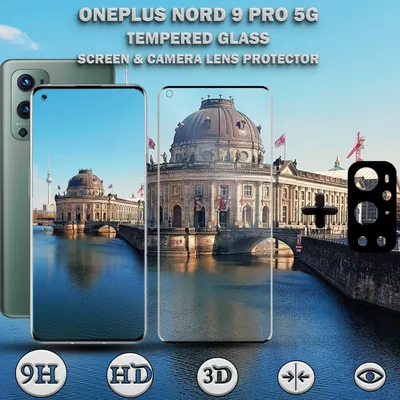 Produktbild von ONEPLUS 9 PRO 5G Displayschutzfolie und Objektivschutz aus 9H gehärtetem Glas