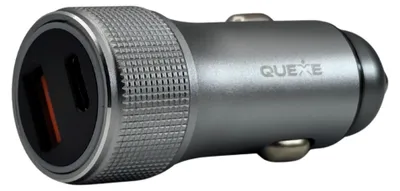 Autoladegerät 54 W, USB-A + USB-C, 2 Anschlüsse, Aluminium