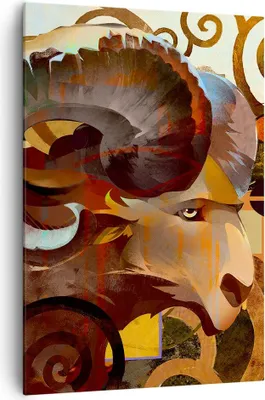 Produktbild von Bild auf Leinwand - Leinwandbild - Einteilig - Tier Abstraktion - 70x100cm - Wand Bild - Wanddeko - Wandbilder - Leinwanddruck - Wanddekoration - Leinwand bilder - Wandbild - PA70x100-4037
