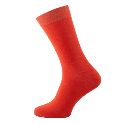 Productafbeelding van Zapana heren sokken, effen, kleur: oranje, maat: 39-41
