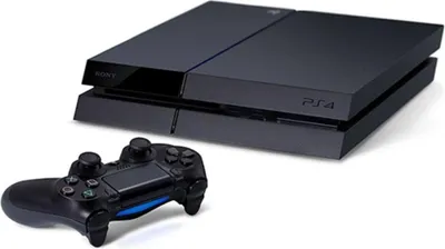 Produktbild von Sony PlayStation 4 mit einem Controller, 500GB, schwarz - Gebrauchsspuren