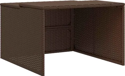 Produktbild von vidaXL Mähroboter-Garage Braun 86x90x52/57 cm Poly Rattan