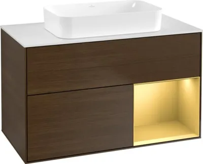 Produktbild von Villeroy & Boch V&B Waschtischunterschrank FINION 1000x603x501mm m Apl. Gl wh ma Regalelem