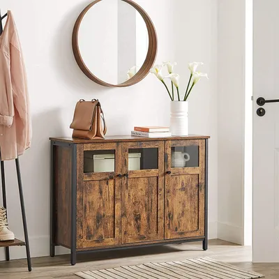 Produktbild von VASAGLE Sideboard, 100 x 35 x 75 cm, verstellbaren Ablage, mit Glastüren