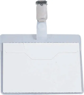 Produktbild von Namensschild 60x90mm quer mit Clip VE=6x25 Stück