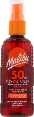 Produktbild von Malibu Trockenölspray SPF50 Bräunungsöl 100 ml
