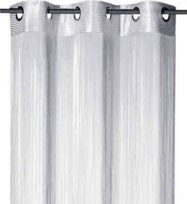 Produktbild von heimtexland ® Fadenstore Fadengardine Fadenvorhang Zuschneidbar Ösen Raumteiler Gardine Vorhang Insektenschutz Türvorhang  Typ123 Silber Grau HxB 245x148 cm