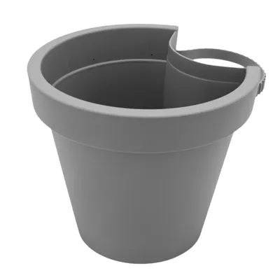 Immagine prodotto di Vaso da fiori per tubo dell'acqua piovana - grigio - vaso per piante da pluviale