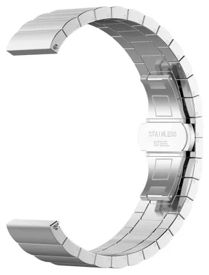 Obrázek produktu pro Techsuit Řemínek 20 mm (W012) – Samsung Galaxy Watch 4/5/Active 2, Huawei Watch GT 3 (42 mm)/GT 3 Pro (43 mm) – Stříbrný