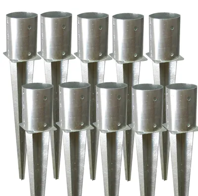 Productafbeelding van 10 Stuks Ronde Paaldragers voor Houten Palen 100 mm