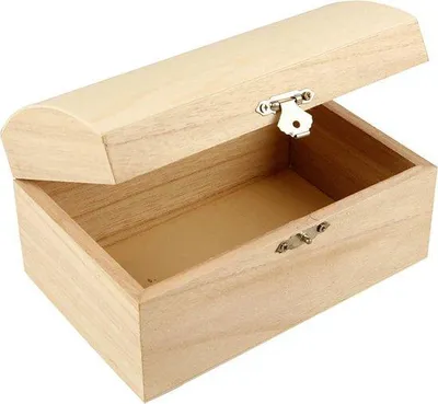 Obrázek produktu pro Dřevěná krabička s klenutým víkem a kovovou sponou - hnědá - 165 x 11 x 855 - Úložný box - Dřevěná krabička ve vintage stylu