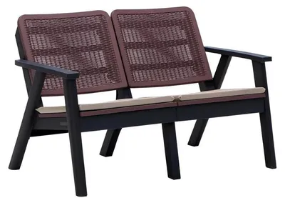 Obrázek produktu pro Hnědá terasová lavice zahradní lavice Designový dřevěný nábytek