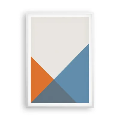 Produktbild von Gerahmtes Poster - Weißer Rahmen - Vier die Farben Abstraktion - 70x100 cm - Wand Bild - Wanddeko - Wandbilder - Wandposter - Bilderrahmen - Bilder - Kunstdruck - Wandbild - P2WPA70x100-4234