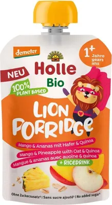 Produktbild von Pouchy - Lion Porridge Mango & Ananas mit Hafer & Quinoa 110g