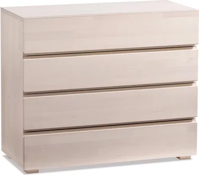Produktbild von HASENA Wood Line Lovara Kommode 4 Schubladen Buche weiß