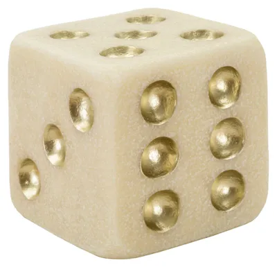 Image de Mauro Ferretti, cube Quarzy, 12 x 12 x 12 cm, blanc et or
