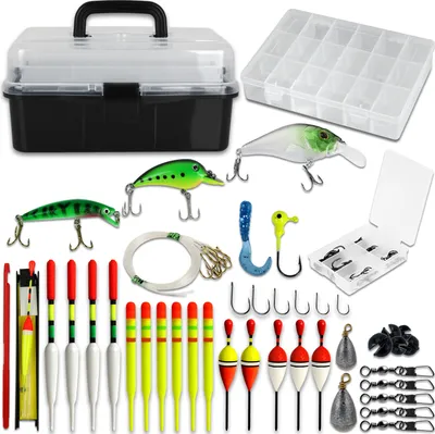 Produktbild von Angelkoffer mit Tackle Box und Zubehör 140tlg. Angelset
