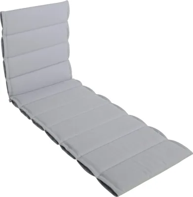 Produktbild von LILENO HOME Sonnenliege Auflage als [1er Set - Rollliege] in Silber - Gartenliegen Auflage perfekt für Strandliege - Polster Auflage für Gartenliege (200x60x4,5cm)