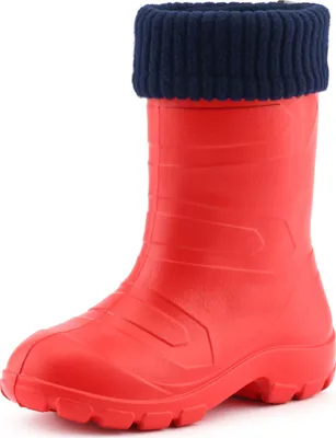 Produktbild von Ladeheid Kinder Mädchen Jungen federleichte Eva Thermo Gummistiefel gefüttert LA845KIDS (Rot1/Marineblau, 35 EU)