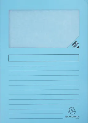 Produktbild von Exacompta Pack 100 Fenstermappen, A4, 160g, plastikfrei - Hellblau - 50152E