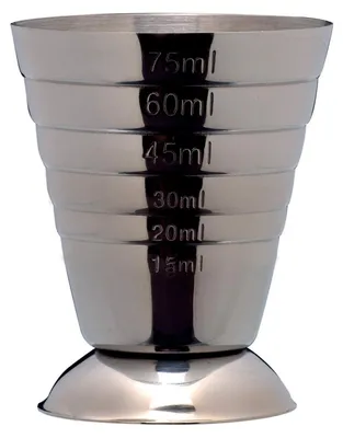 Imagen del producto de Medidor para cócteles, acero inoxidable, 75 ml, accesorio para bar en casa