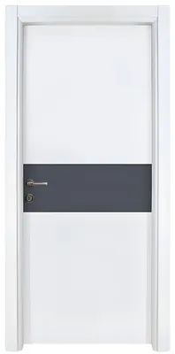 Zdjęcie produktu dla Biało-szare pojedyncze drzwi designerskie drzwi wejściowe drzwi antywłamaniowe