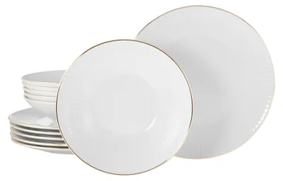 Produktbild von CreaTable, 22846, Valencia Gold, Tafelservice 12-tlg, Porzellan