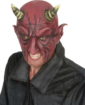 Produktbild von Teufel Halbmaske aus Latex Kostümaccessoire rot - Einheitsgröße