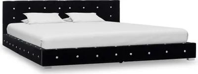 Produktbild von vidaXL Bettgestell Schwarz Samt 180x200 cm