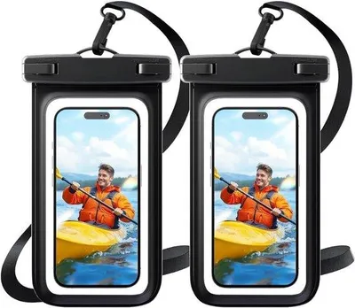 Obrázek produktu pro Vodotěsné pouzdro na telefon – 2 ks – IPX8 – univerzální – vodotěsné pouzdro – pod vodou – 7 palců – ochrana pro iPhone – plavání – pláž – ochrana telefonu
