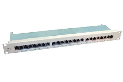 Obrázek produktu pro VALUE Kat.6 48,30cm (19")-Patchpanel, 24 P, geschirmt, grau (26.99.0354)
