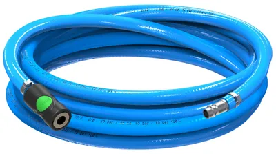 Productafbeelding van AUPROTEC Set persluchtslang, 10 mm diameter, 10 meter PVC-slang. Inclusief Prevost S1 veiligheidskoppeling voor persluchtcompressor. AUPROTEC compressorslang, zeer flexibel