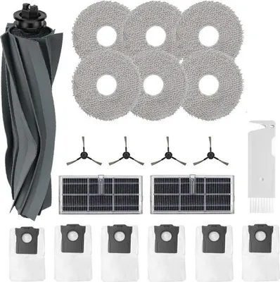Produktbild von Zubehör für Dreame L10s Pro Ultra Heat/ L10s Ultra Gen 2, Ersatzteile Set für Dreame X30 Ultra, 1 Hauptbürste, 6 Staubbeutel, 6 Wischtücher, 4 Seitenbürsten, 2 Filter, 1 Reinigungsbürste