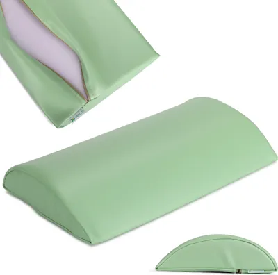 Produktbild von Habys Lenden-Halbrolle, Lagerungsrolle, Nackenkissen, Nackenrolle | für Massage und Therapie, Kniehalbrolle, 40x25x7cm | Weich Grün