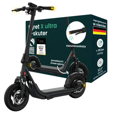 Zdjęcie produktu dla Egret X ultra, Czarny, 130 kg, 2 szt., 65 km, Kółka pompowane, Hamulec tarczowy