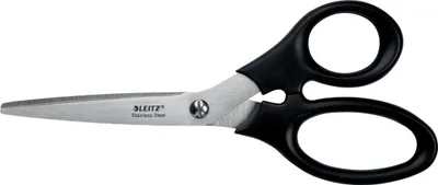 Produktbild von 5424 Edelstahlschere rostfreier Edelstahl 185 mm schwarz. Packung mit 5 Stück
