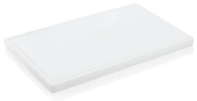 Obrázek produktu pro Krájecí prkénko s drážkou na šťávu bílé 60 x 40 x 3 cm polyethylenové