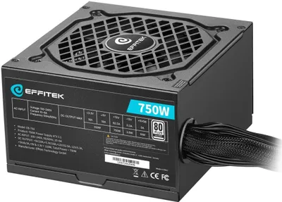 Obrázok produktu pre EFFITEK EB-750 EFFITEK Netzteil 750W Silver ATX 3.1, PCI 5.1