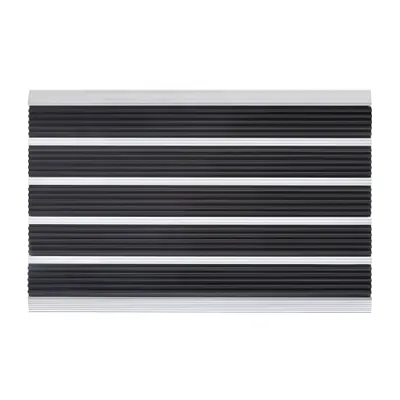 Zdjęcie produktu dla Wycieraczka aluminiowa PANA® • 39 x 60 cm • różne kolory i wzory, kolor: czarny, wymiary: 39 x 60 cm