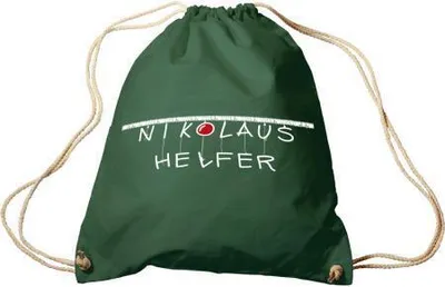 Produktbild von Sporttasche Turnbeutel Print Nikolaushelfer 65098 dunkelgrün