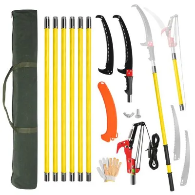 Produktbild von FCH Teleskop-Astschere 2-8M, verstellbarer Griff, Astscheren-Set, Orange