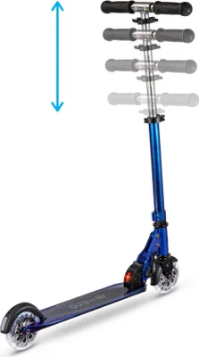Immagine prodotto di Micro Scooter LED Pearl Blue Purple - manubrio regolabile in altezza - 2 ruote