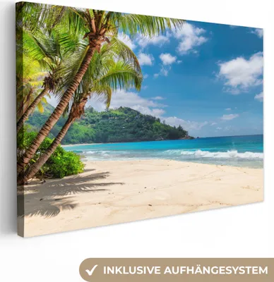 Produktbild von OneMillionCanvasses® - Leinwandbilder - 140x90 cm, Strand - Meer - Insel - Urlaub, Wandbilder Kunstdruck Wanddekoration