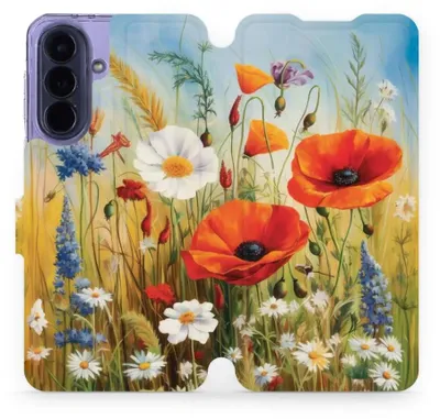 Produktbild von Handyhülle mit klappe für Galaxy A57 5G, Mobiwear Book, Wiesenblumen