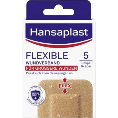 Imagen del producto de Hansaplast 48829 Hansaplast Wundverband Pflaster FLEXIBLE 48829 mittelbeige 60 x 90 mm, 5 St.