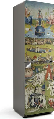 Produktbild von Boschs Garten der Lüste – Kühlschrank Aufkleber – Klebefolie Kühlschrank – Kühlschrank Nachbildung – Kühlschrankfolie selbstklebend – Küchen Dekoration – 60x205 cm