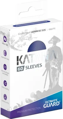 Zdjęcie produktu dla Ultimate Guard Katana Sleeves Japanese Size Blue - 60 sztuk