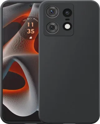Image de Adapté à Motorola Edge 50 Pro Phone Case Flexible Silicon TPU Case - Flexible Back Cover Case Silicone TPU - Black - Smartphonics