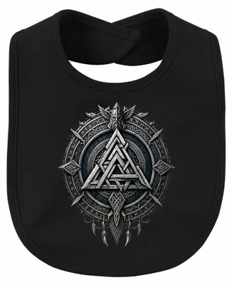 Produktbild von Valknut Wikinger Runen Odin Raben Berserker Krieger Asatru Pagan Baby, Schwarz, Einheitsgröße